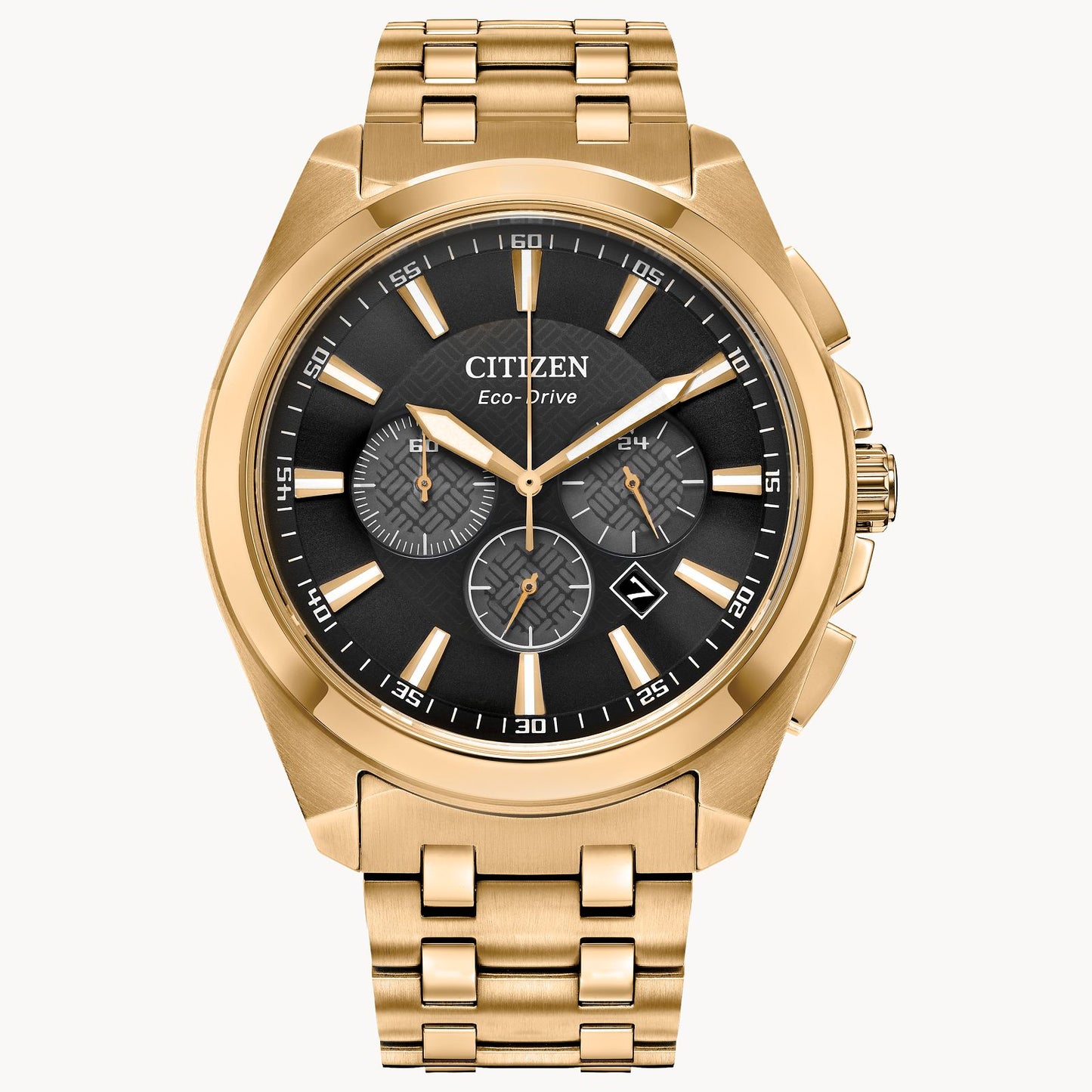 Reloj Citizen Peyten Eco-Drive de 41 mm con pulsera de acero inoxidable para hombre, color negro