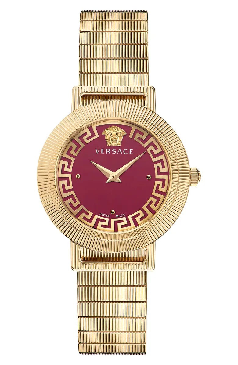 Versace Greca Women's 36mm Quartz Stainless Steel Bracelet Watch