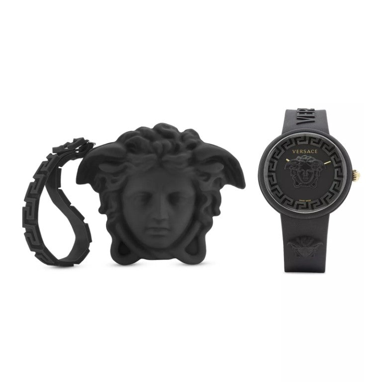 Versace Medusa Women's 39mm Quartz Silicone Strap Watch