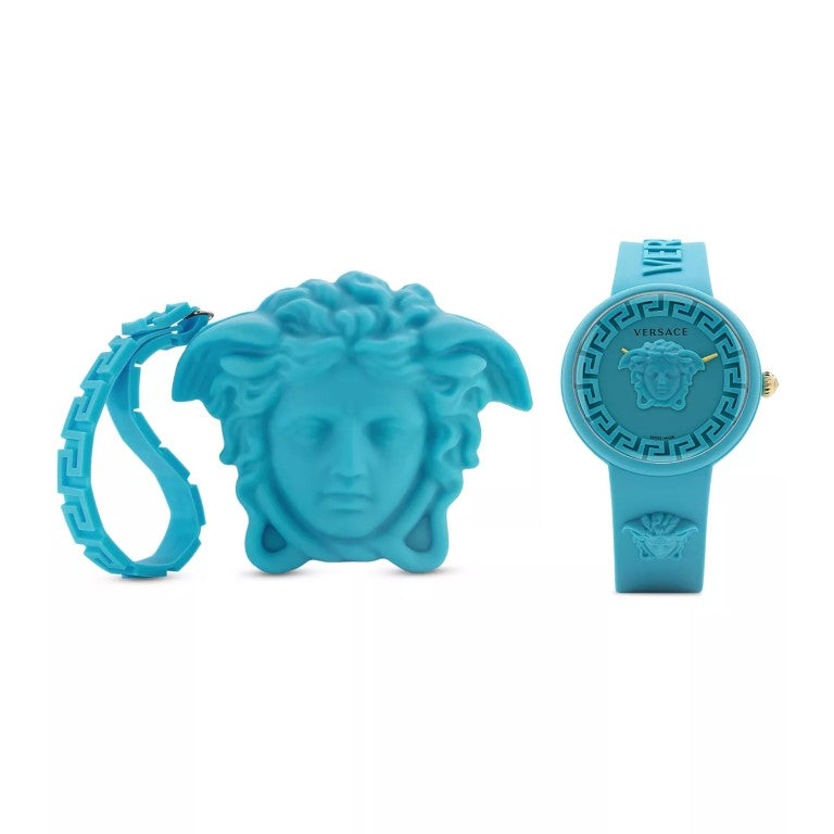 Versace Medusa Women's 39mm Quartz Silicone Strap Watch