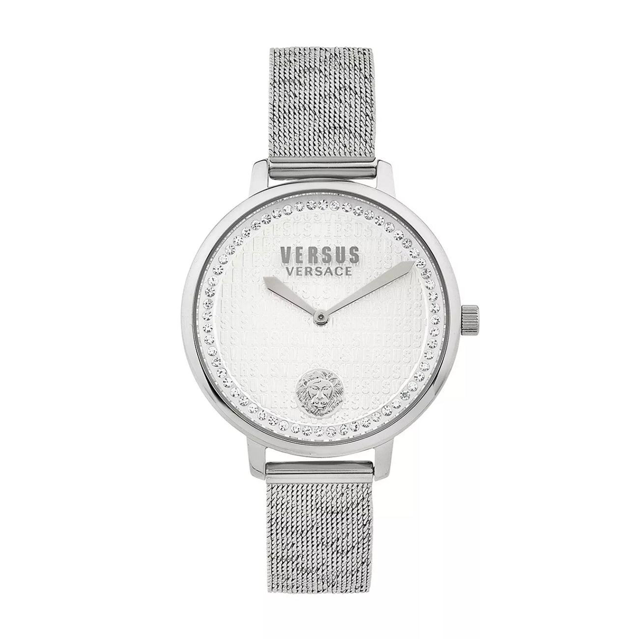 Versus Versace Lavillette Crystal Women's 36mm Two-Hand Bracelet Watch - Silver