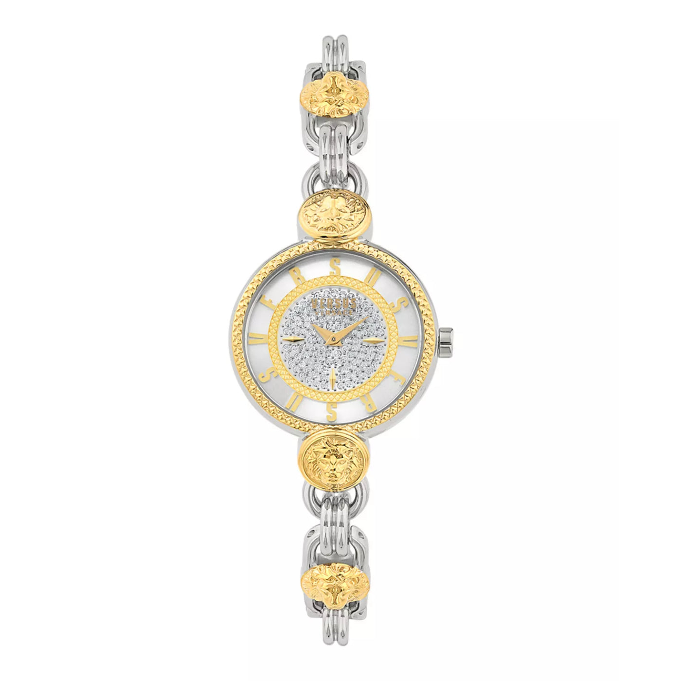 Versus Versace Women\'s Les Docks Two Hand Gold-Tone Stainless Steel Watch 36mm Versus Versace Les Docks Petite Women main image 4