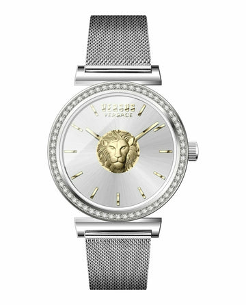 Reloj de pulsera de acero inoxidable y cuarzo con dos manecillas de 34 mm para mujer Versus Versace Brick Lane - Plateado 