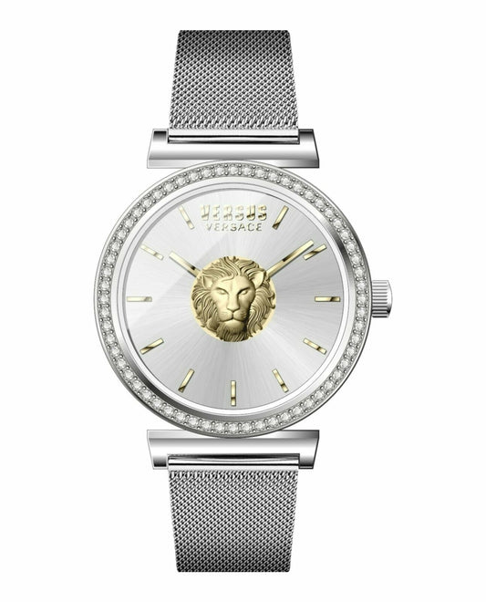 Versus Versace Brick Lane Women's 34mm 2 Hand Quartz Stainless Steel Bracelet Watch - Silver