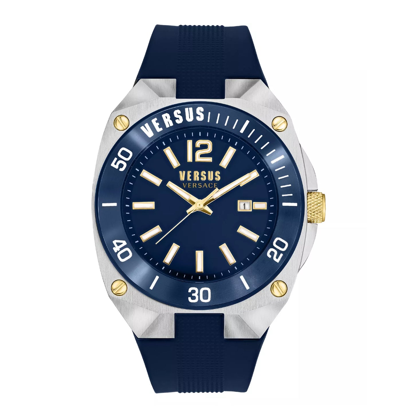 Versus Versace Reaction Men's 48mm Three-Hand Strap Watch - Blue