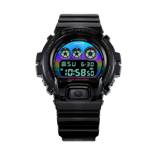 Reloj Casio G-Shock Virtual Rainbow con correa digital de 50 mm para hombre, color negro brillante