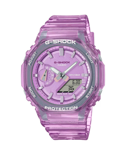 Reloj Casio G-Shock de cuarzo digital analógico con correa de resina de 43 mm para mujer -