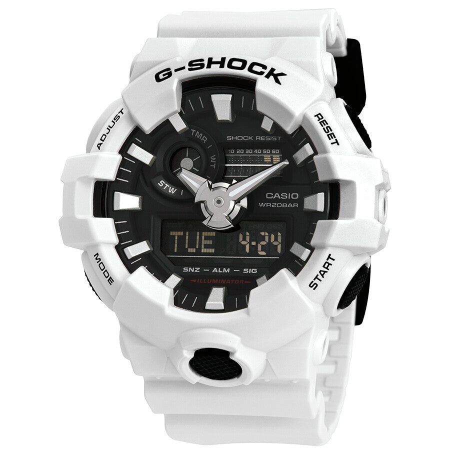 Casio G-Shock Men's 53mm Analog Digital White Strap Watch - Black Dial