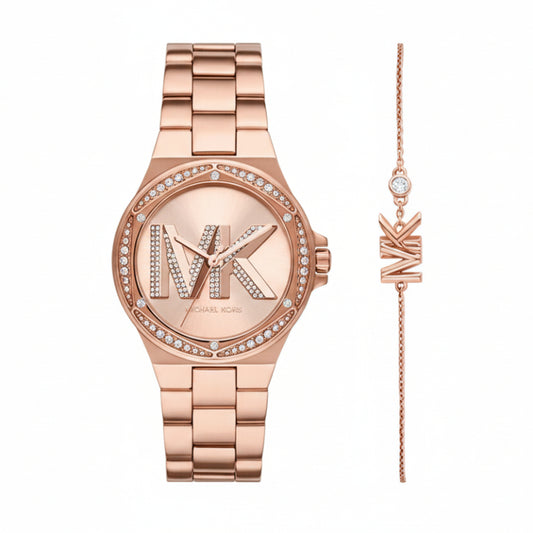 Michael Kors Lennox Women's 33mm Quartz Bracelet Watch - Rose Gold