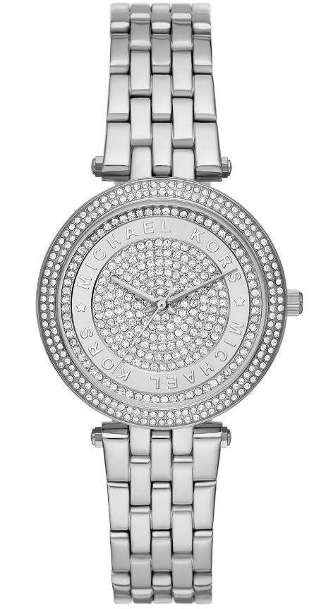 Reloj de cuarzo Michael Kors Darci para mujer, de acero inoxidable y 33 mm, color plateado 