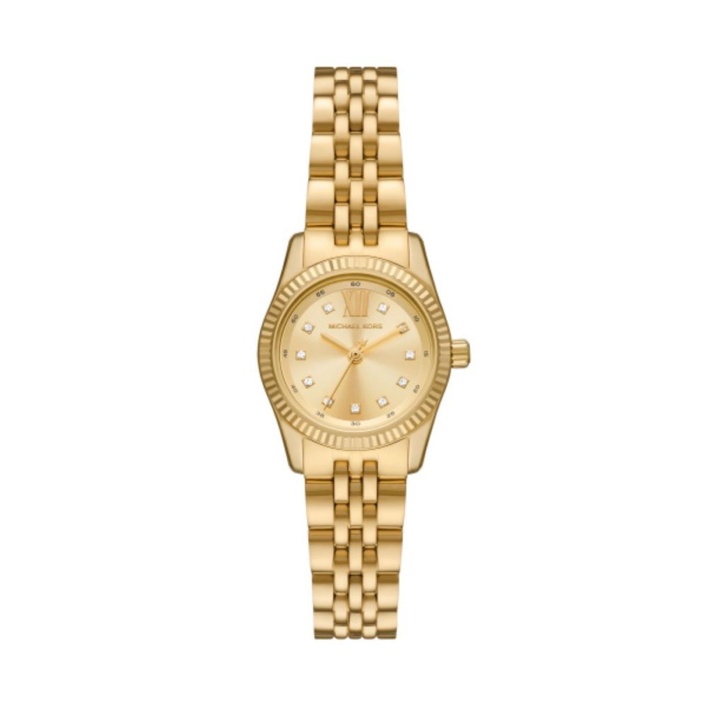 Reloj de pulsera de cuarzo Micheal Kors Petite Lexington para mujer, 26 mm, dorado