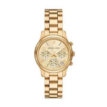 Reloj cronógrafo con pulsera de 34 mm para mujer Michael Kors Runway - Dorado