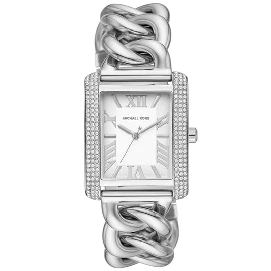 Reloj de pulsera de cuarzo Michael Kors Emery para mujer de 31 mm - Plateado