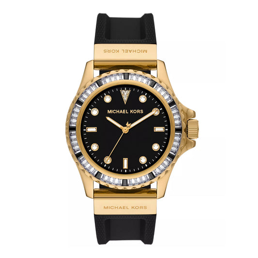 Reloj Michael Kors Everest para mujer, correa de tres manecillas, 42 mm, color negro