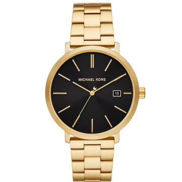 Reloj Michael Kors Blake con fecha y tres manecillas para hombre, dorado y negro