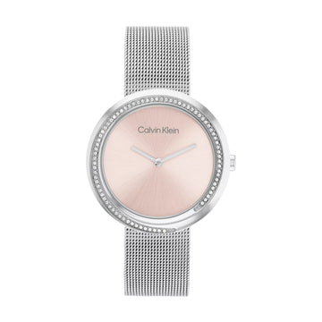 Calvin Klein Twist Women's 34mm Quartz Stainless Steel Bracelet Watch - Blush Dial