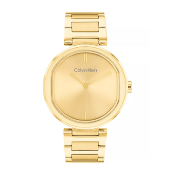 Reloj de cuarzo con pulsera de acero inoxidable de 36 mm para mujer Calvin Klein Sensation - Dorado