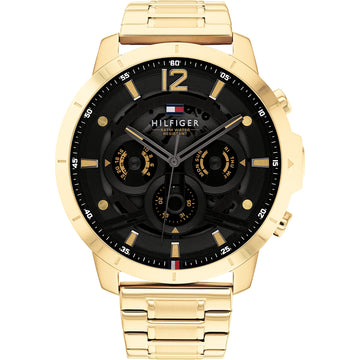 Tommy Hilfiger Luca Men's 50mm Quartz Stainless Steel Bracelet Watch - Black Dial