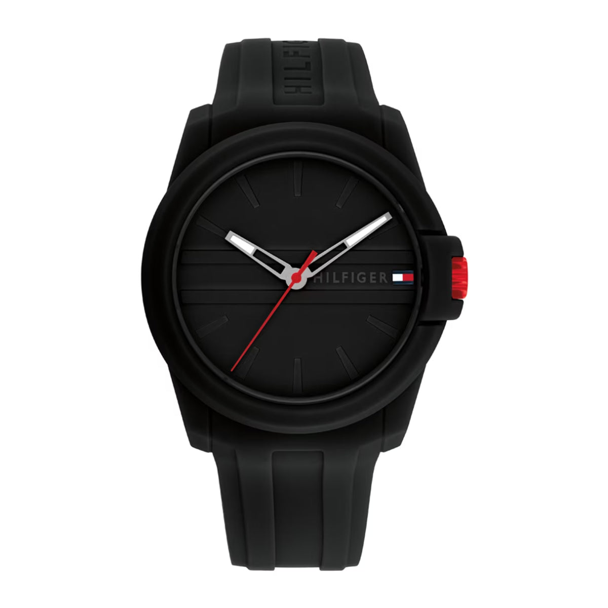 Reloj Tommy Hilfiger Austin para hombre, correa de tres manecillas, 44 mm, color negro