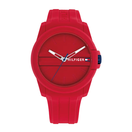 Tommy Hilfiger Austin Men's 44mm Three-Hand Strap Watch - Red