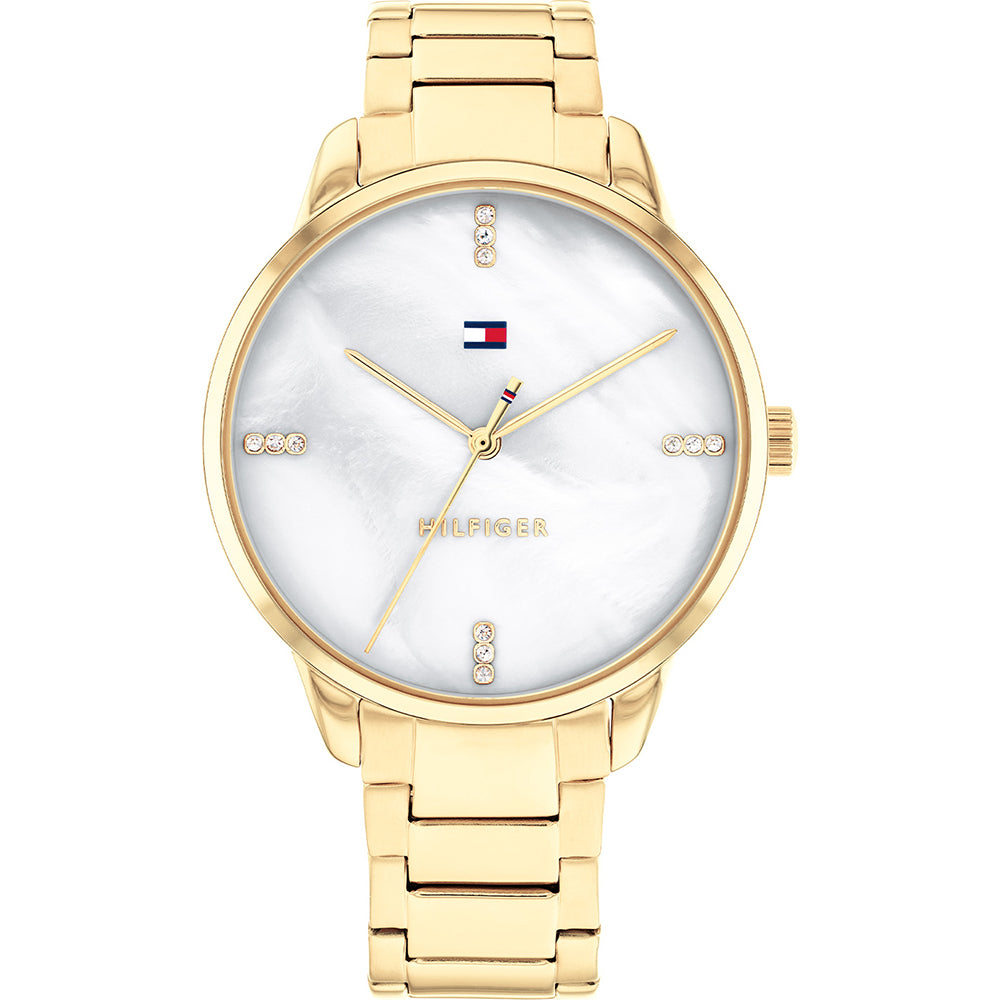 Tommy Hilfiger Paige Women's 36mm Quartz Gold Bracelet Watch - White Dial