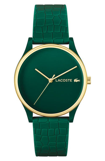 Reloj de cuarzo Lacoste Crocodile para mujer, 36 mm, correa verde