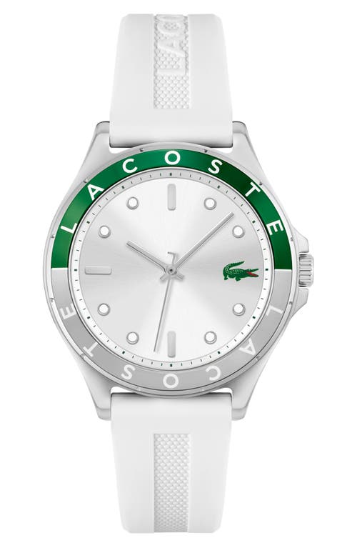 Reloj Lacoste Swing para mujer con correa de cuarzo de 38 mm, color blanco