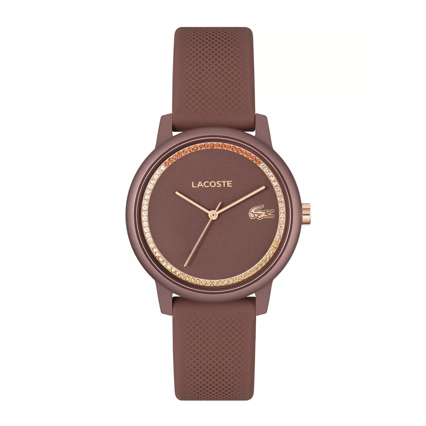 Reloj Lacoste L.12.12 Go para mujer, correa de tres manecillas de 36 mm, color marrón