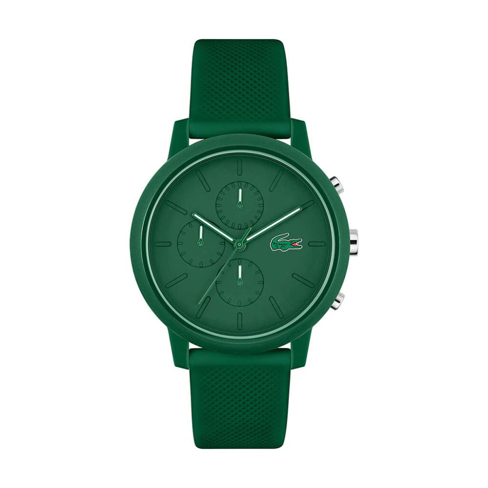 Lacoste 12.12 Chrono Men's 43mm Quartz Strap Watch - Green Silicone