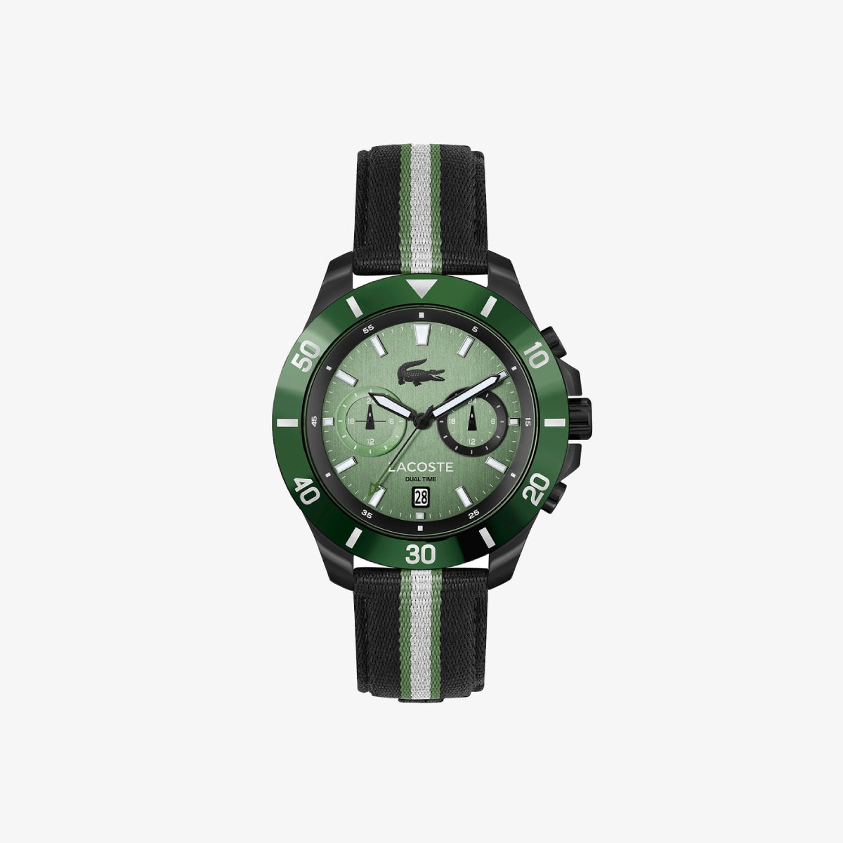 Lacoste Toranga 44mm Multicolor Strap Watch - Green Dial