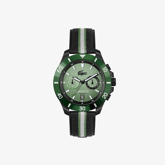 Reloj Lacoste Toranga de 44 mm con correa multicolor y esfera verde