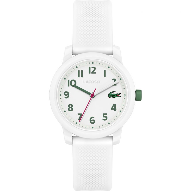 Lacoste 12.12 Kids 33mm Quartz Strap Watch - White Silicone