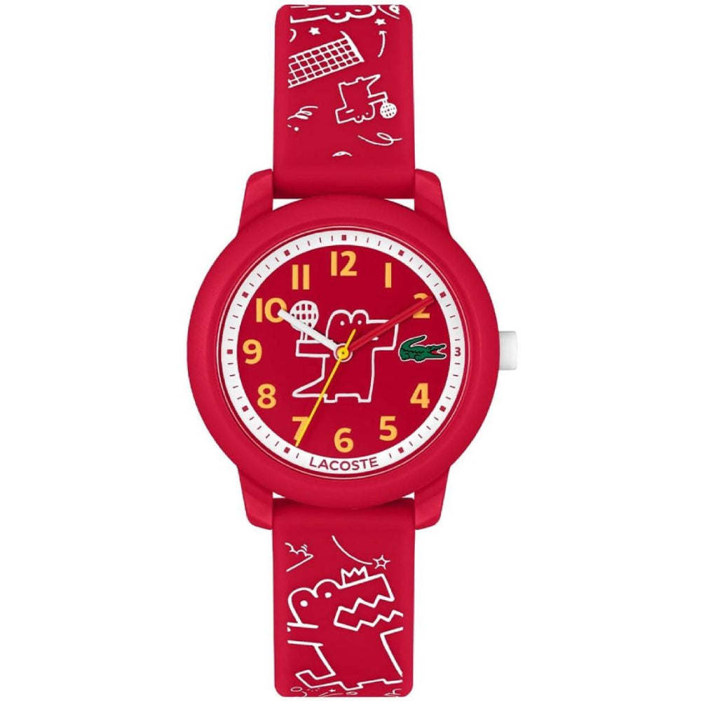 Lacoste 12.12 Unisex 32mm Kids Strap Watch - Red