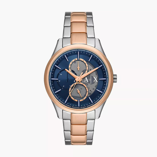 Reloj multifunción de pulsera bicolor de 42 mm para hombre Armani Exchange Dante - Esfera azul