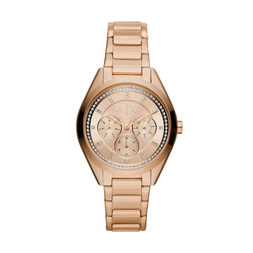 Reloj de pulsera de cuarzo para mujer Armani Exchange Lola de 38 mm en oro rosa