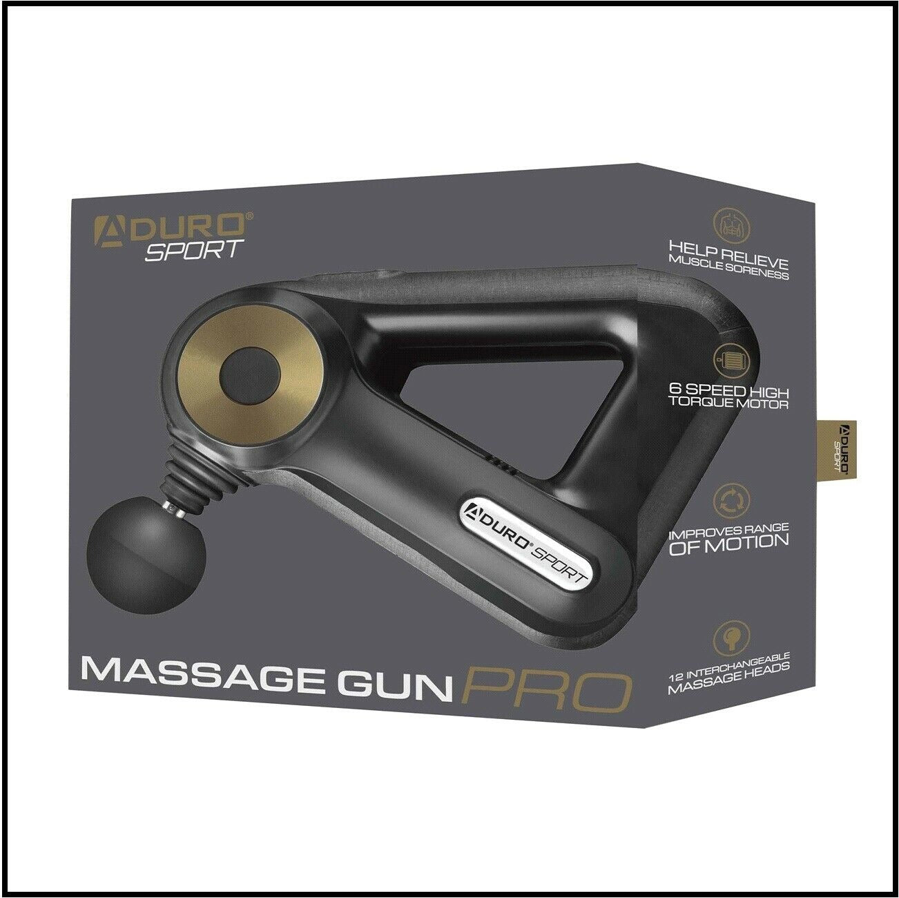 Aduro Sport Pro Massage Gun with 12 Interchangeable Heads