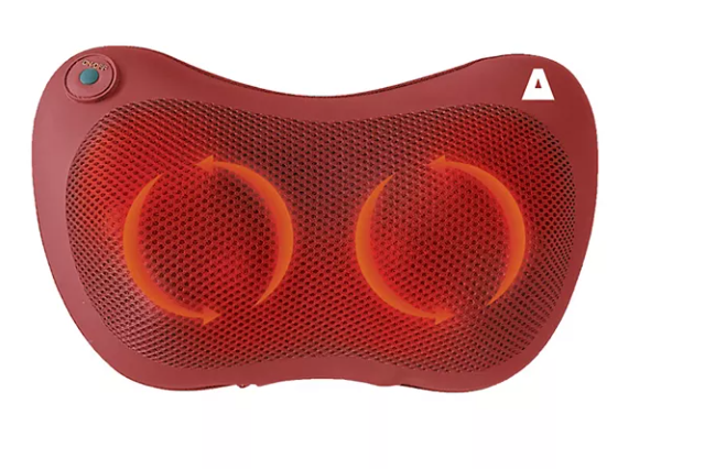 TRAKK Shiatsu Back and Neck Shoulder Heated Full Body Massager Pillow - Red