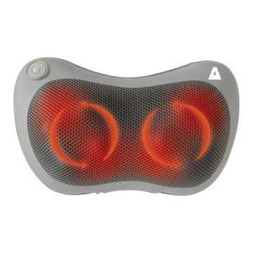 TRAKK Shiatsu Back and Shoulder Neck Heated Full Body Massager Pillow - Silver