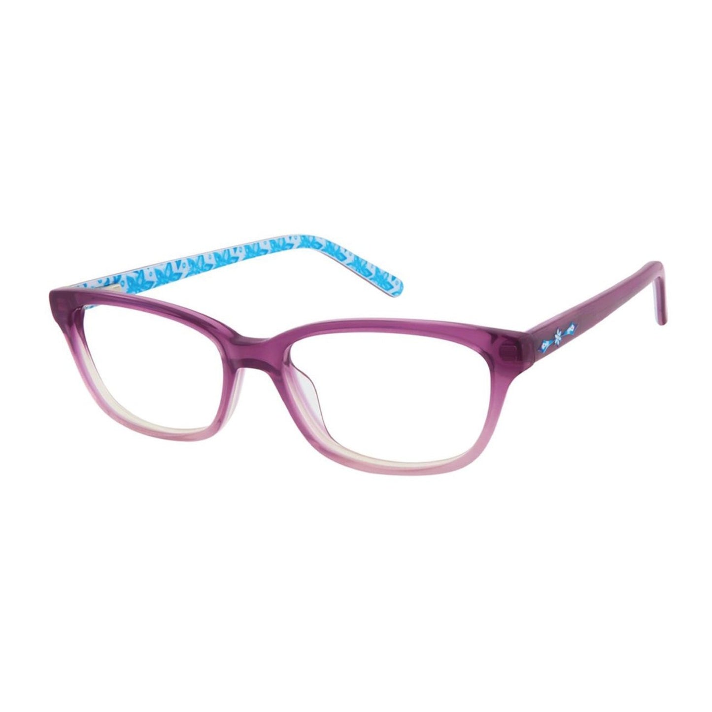 Disney Frozen Rectangle Eyeglasses, Plum/Blue