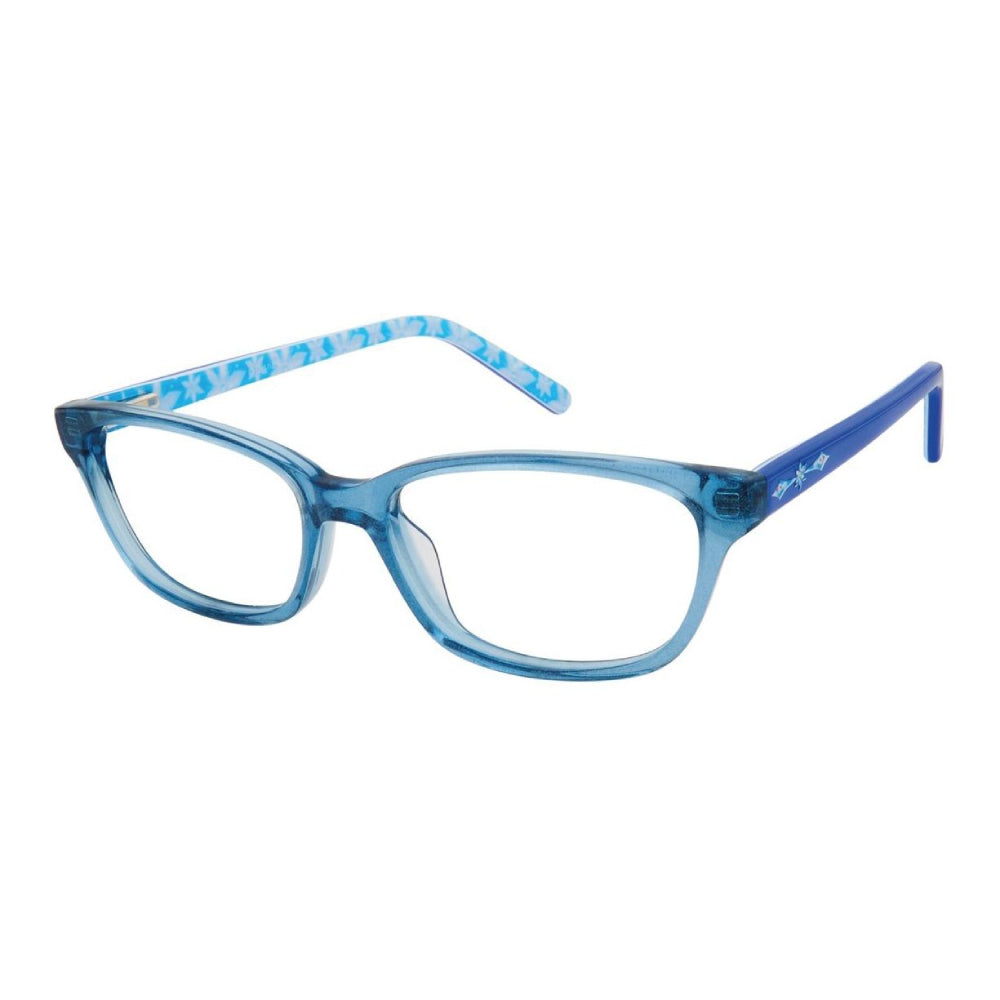 Disney Frozen Rectangle Eyeglasses, Crystal Blue/Blue