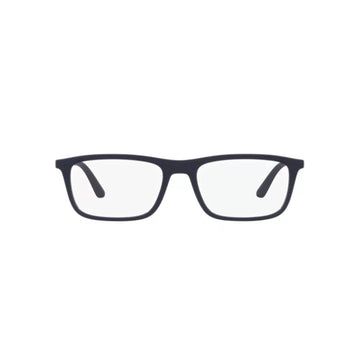 Emporio Armani Matte Blue Glasses with Clear Lens