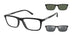 Emporio Armani Men's EA4160 Rectangle Clear Standard Sunglasses - Curacao