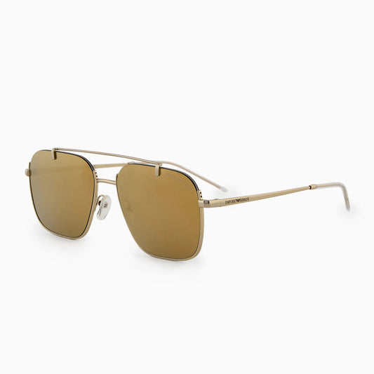 Emporio Armani Men's EA2145 Rectangle Mirrored Sunglasses