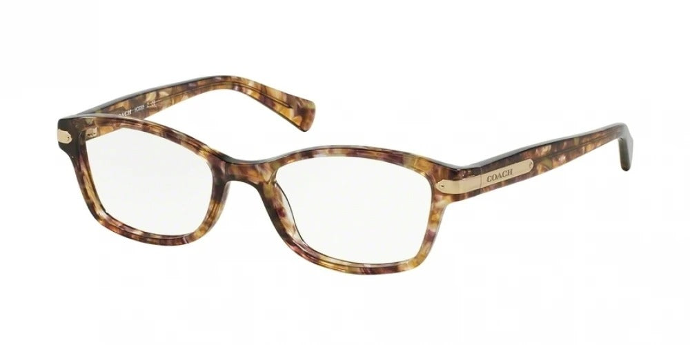 Coach Light Brown Confetti Demo Lens Optical Glasses - Curacao