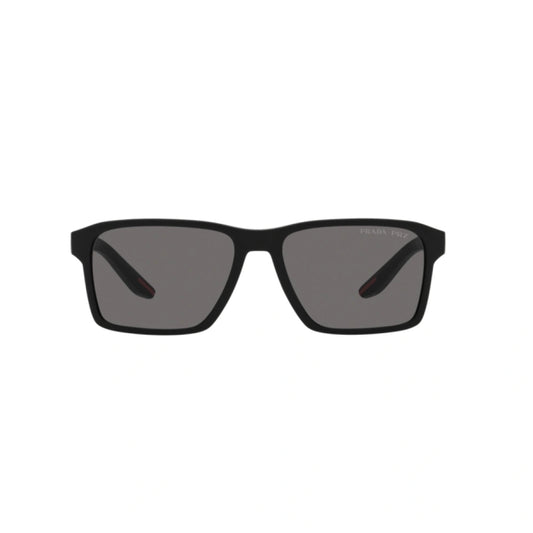 Gafas de sol rectangulares para hombre de Prada, polarizadas en gris oscuro