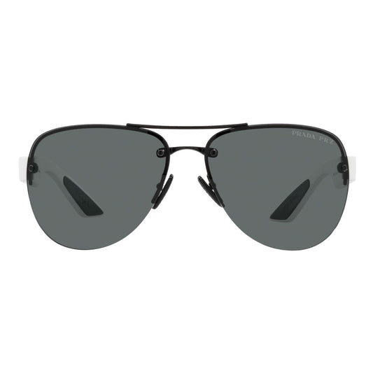 Gafas de sol estilo aviador para hombre de Prada, polarizadas en gris oscuro