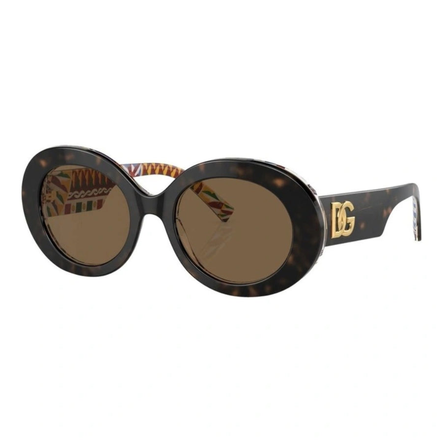 Dolce & Gabanna Women's DG4448321773 Oval Solid Color Sunglasses– Curacao