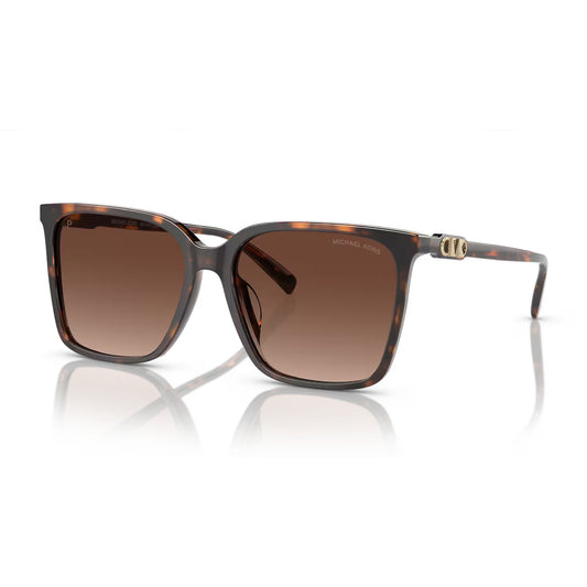 Michael Kors Canberra Women's MK2197U Square Gradient Sunglasses - Dark Tortoise/Brown Gradient Polar
