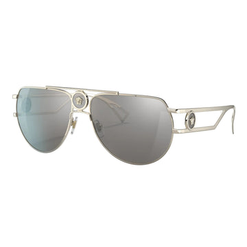 Versace Men's VE2225 Pilot Mirrored Sunglasses