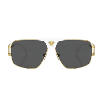 Gafas de sol de color liso con diseño de almohada VE2251 de Versace para hombre